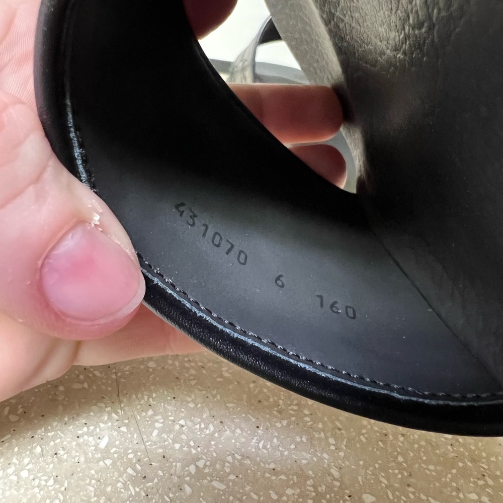 Gucci Guccissima Monogram Lug Sole Slide Sandal Black 6G / 7US - Picture 7 of 8
